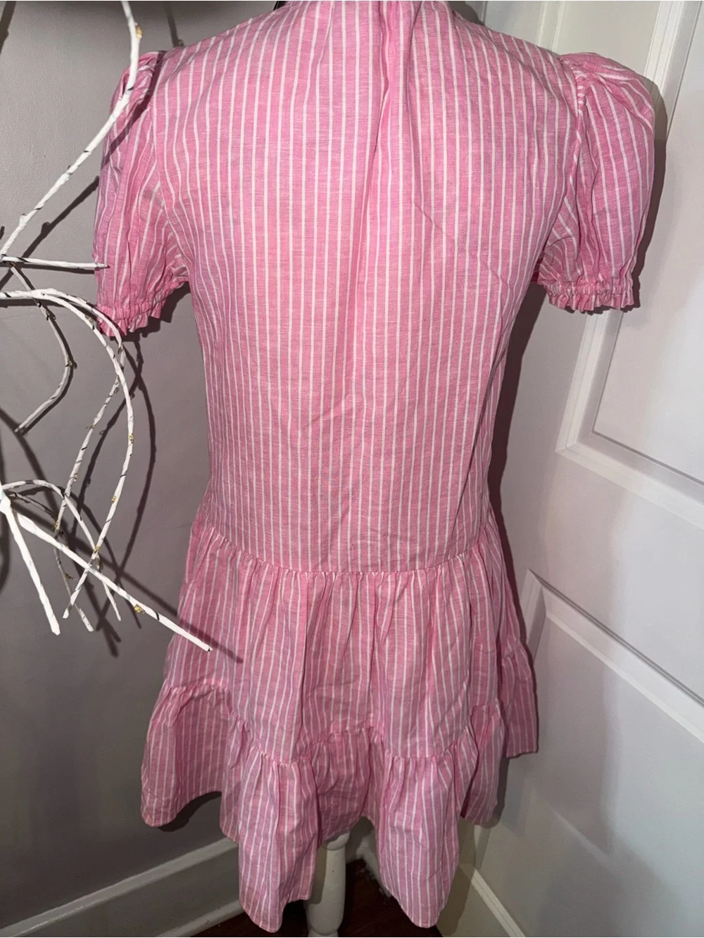 Polo Ralph Lauren Striped Tiered Linen-Cotton Dress NWT